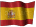 Small animated Spanish flag graphic for a white background