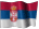 Small animated Serbian flag graphic for a white background